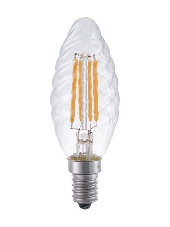 E14 - SPL Twisted Candle - Klar - 350lm - 2200K - CRI 90 - Dimbar