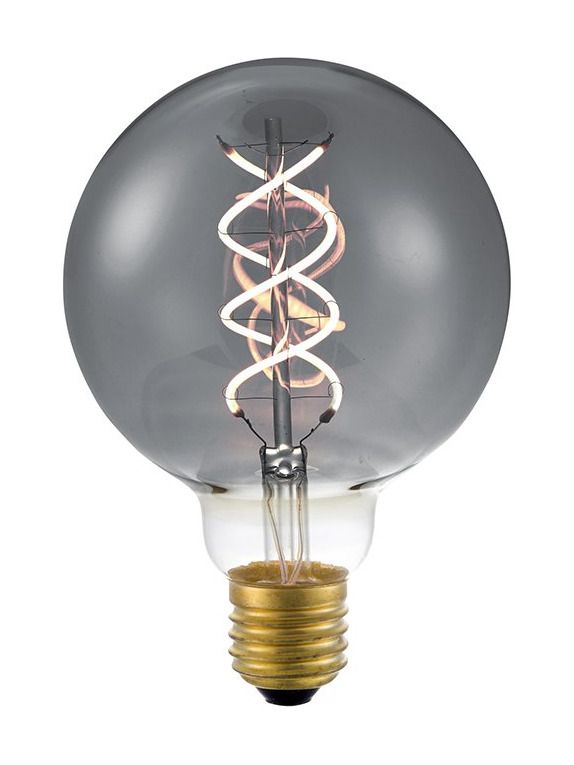 E27 - SPL FleX Double Helix - Smoke - Ø:95mm - 120lm - 2200K - CRI 80 - Dimbar