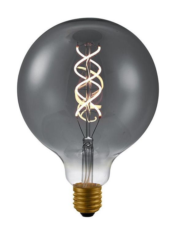 E27 - SPL FleX Double Helix - smoke - Ø:125mm - 120lm - 2200K - CRI 80 - dimbar