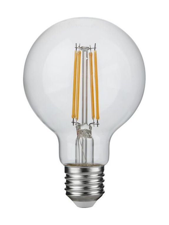 E27 - SPL Globe G80 - klar - Ø:80mm - 470lm - 2500K - CRI 93 - dimbar