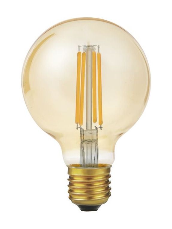 E27 - SPL Globe G80 - Amber - Ø:80mm - 550lm - 2200K - CRI 90 - Dimbar