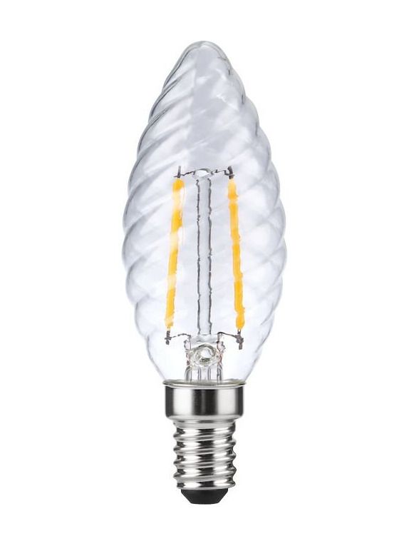 E14 - SPL Twisted Candle - Klar - Ø:35mm - 150lm - 2500K - CRI 90 - Dimbar