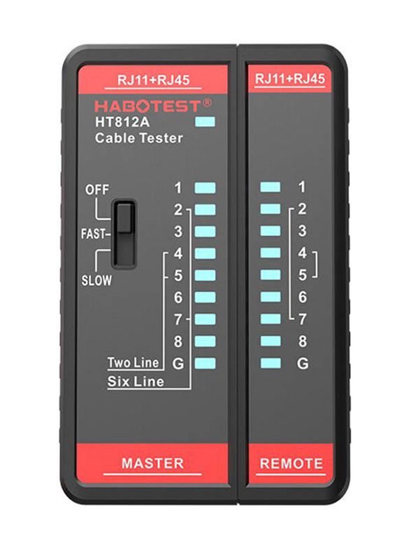 Nätverkskabeltestare - Habotest HT812A RJ45/RJ14/RJ12/RJ9
