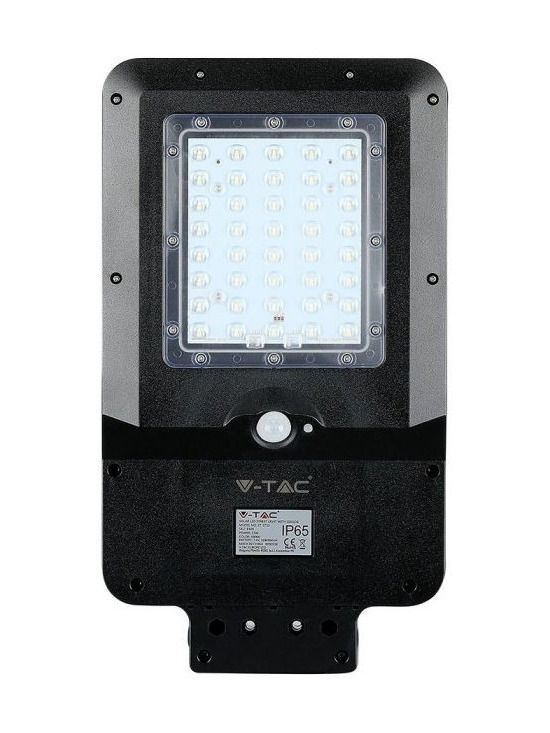 V-Tac 15W Solcellsgatlampa LED - Svart, inkl. solcell, sensor, IP65