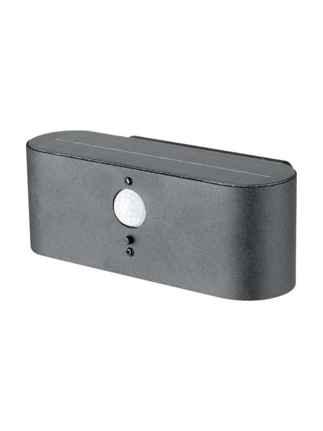 V-Tac Solcellsvägglampa LED - Sensor, justerbar spridning, IP54, 2,5W, 100lm