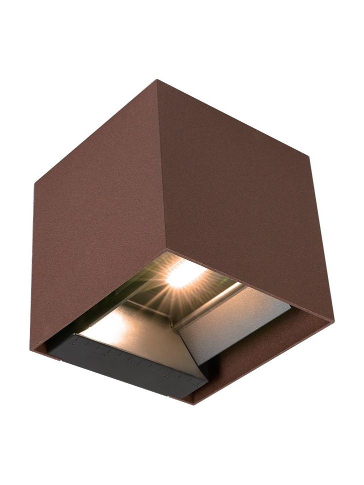 V-Tac - Solcellsvägglampa - 9W - Corten - COB - PIR-sensor - 860lm - IP65 - 4000K