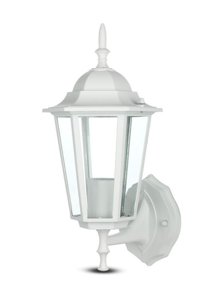V-Tac vit utomhus vägglampa - IP44, E27-sockel, utan ljuskälla (230V, 3 års garanti)