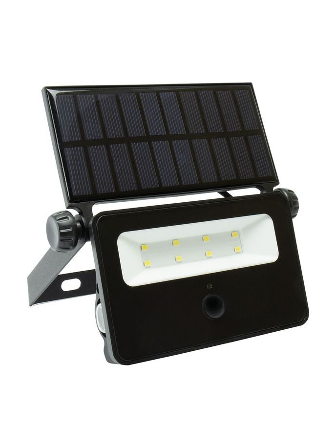 Spectrum - Solcellsstrålkastare - 2W - Sensor - Inbyggt batteri - 200lm - RA80 - IP65 - 6000K