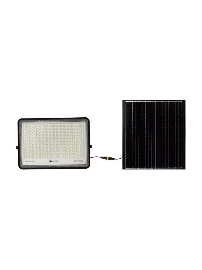 V-Tac 240W solcellsstrålkastare LED - Svart inkl. solcell, fjärrkontroll, batteri - IP65 | 2600lm, RA80