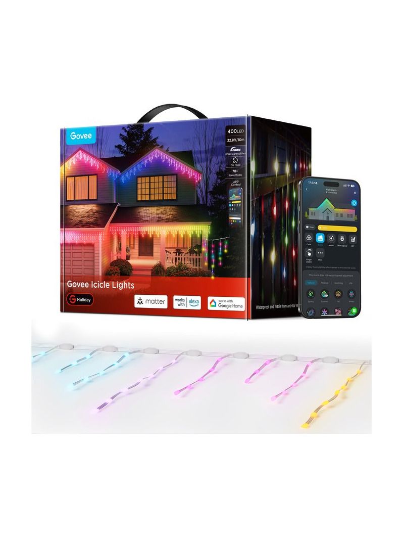 Govee - RGBIC Icicle Lights - 10m