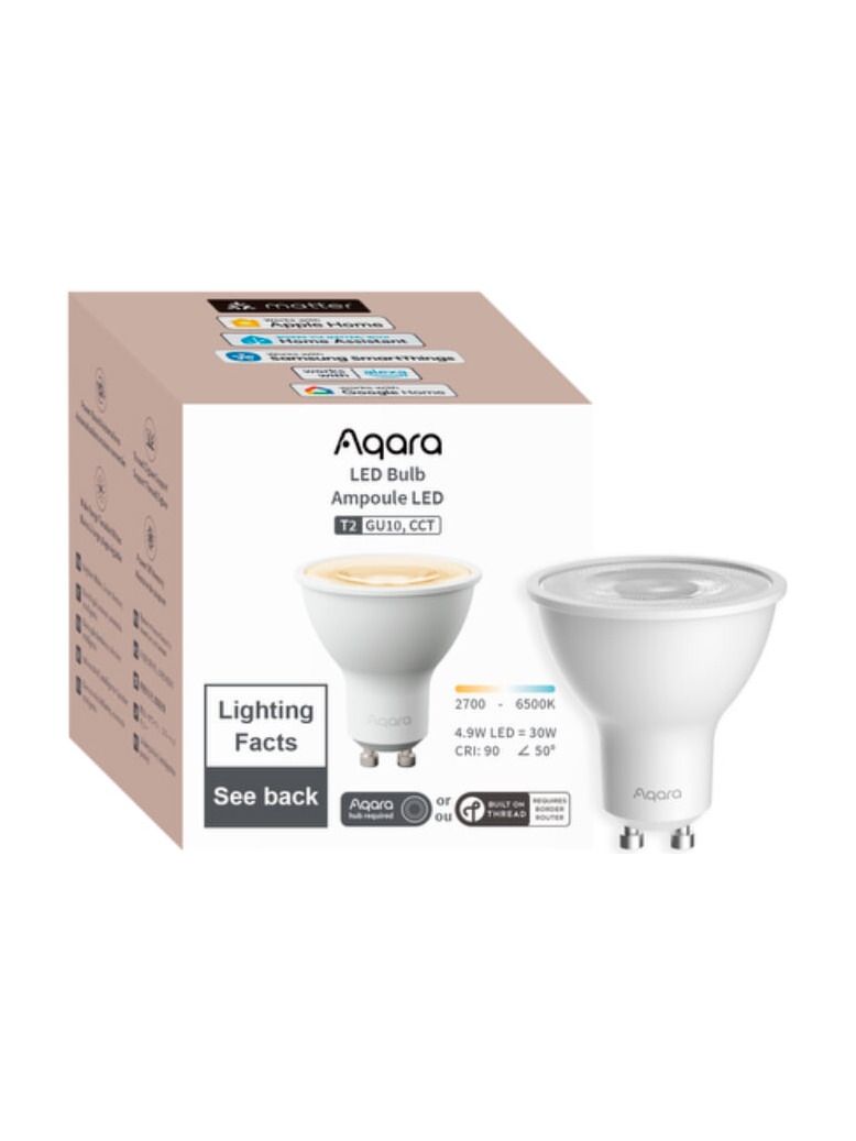 Aqara - GU10 LED Spot T2 - CCT - Justerbar vit LED-spot