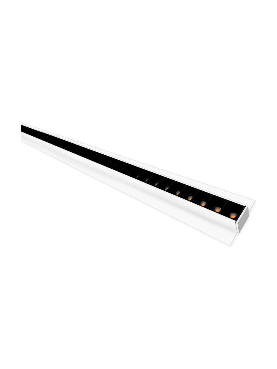 HiluX - Troldtekt LED-skena UGR<16 - 120 cm - 36W - 3000K - CRI90 - 35 mm skiva - Vit/Svart
