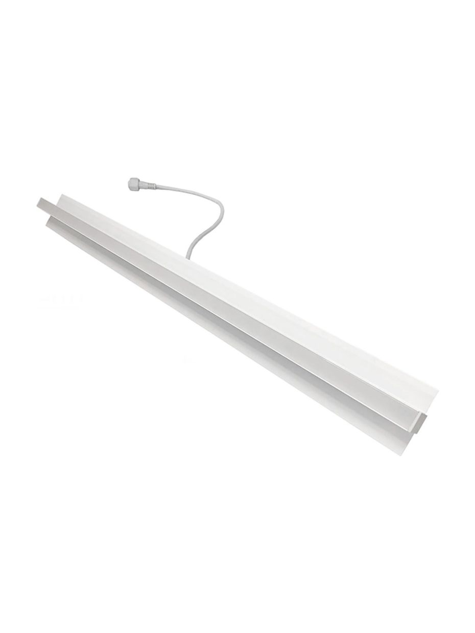 HiluX - Troldtekt LED-skena opal - 60 cm - 22W - 4000K - CRI90 - IP44 - Planförsänkt - Vit