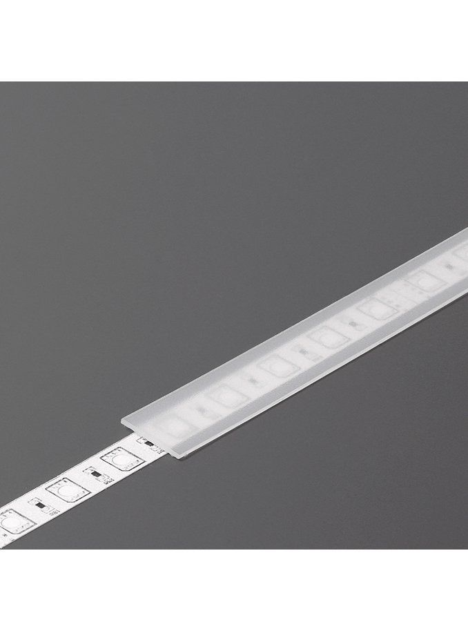 Cover till LED-profil - J - Slide - 3m - Frosted