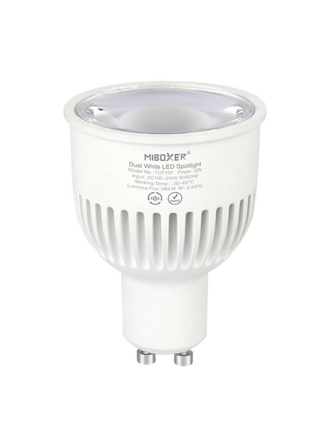 Miboxer - LED-lampa GU10 - 6W - CCT - 620lm - 2.4GHz RF