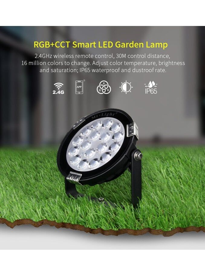 Miboxer - Trädgårdslampa - 9W - RGB-CCT - WiFi