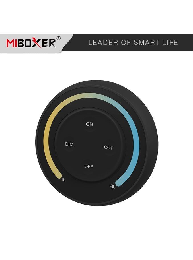 Miboxer - Fjärrkontroll Sunrise - Svart - CCT - 2,4GHz RF