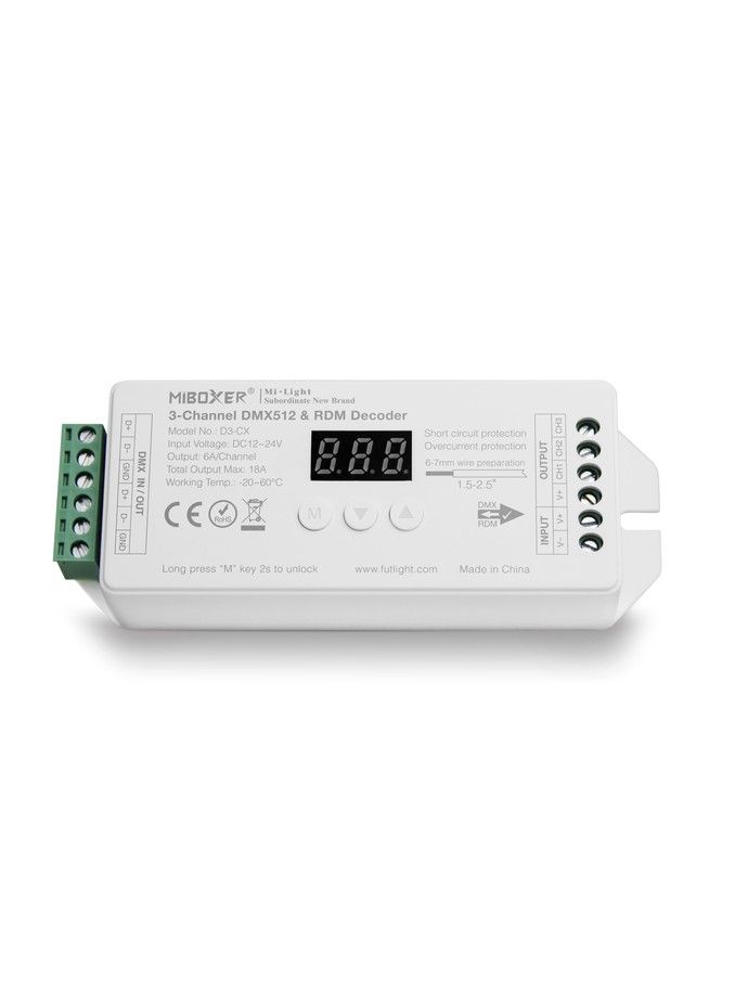 Miboxer - LED-styrenhet - DC12/24V - DMX512 (D3-CX)