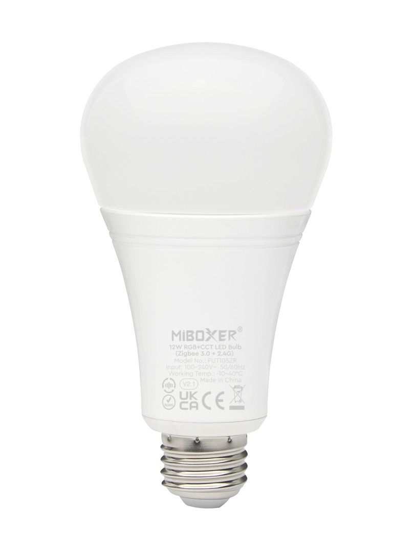 Miboxer - LED-lampa E27 - 11,5W - RGB-CCT - 1290lm - Zigbee 3.0