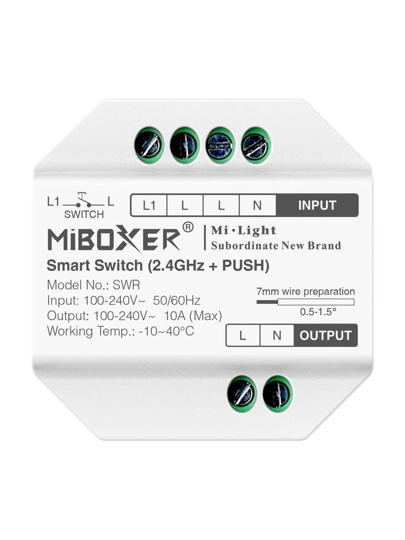 Miboxer - Smart-brytare - Wi-Fi - 2.4GHz RF (SWR)