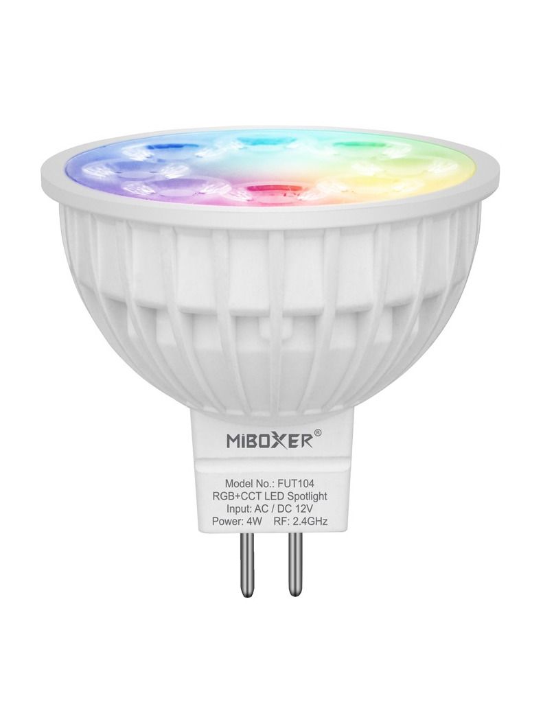 Miboxer - LED-lampa MR16 - 4W - RGB-CCT - WiFi - 12V