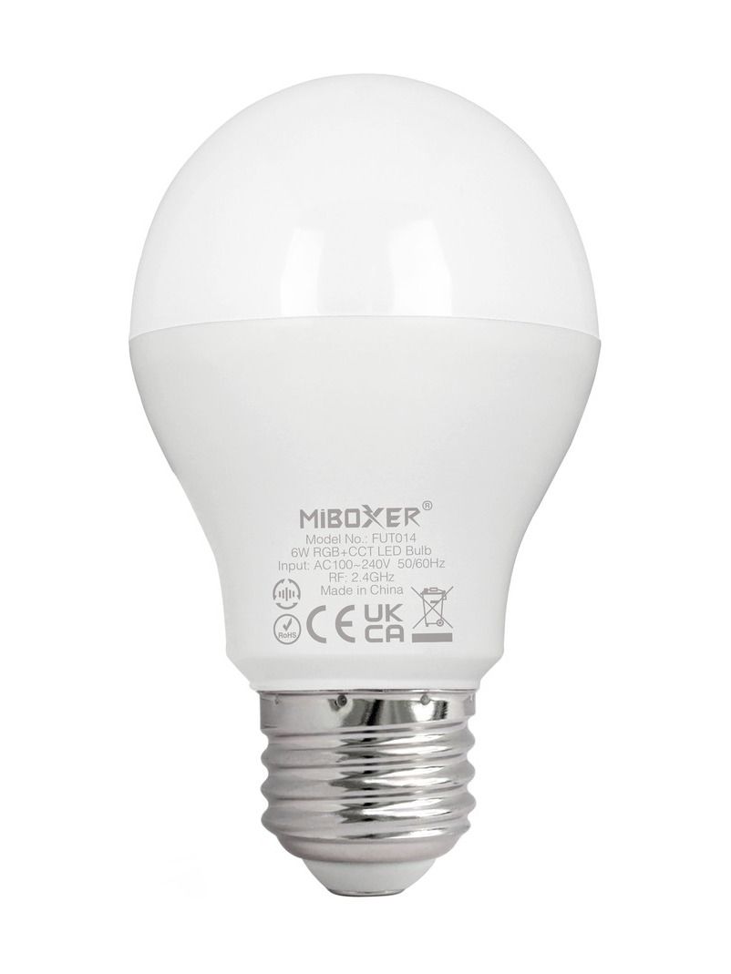 Miboxer - LED-lampa E27 - 6W - RGB-CCT - WiFi