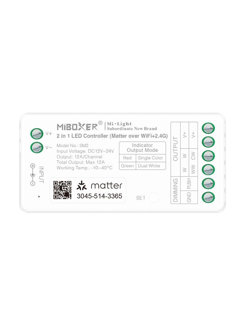 Miboxer - LED-styrenhet - CCT - WiFi, 2.4GHz RF - 12V