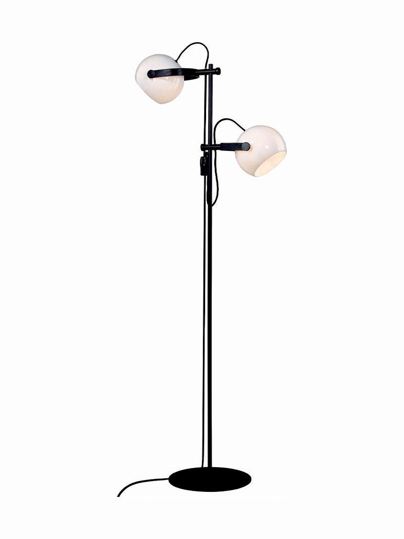 Halo Design - DC dubbel golvlampa - Vit/svart ek - Ø18 cm