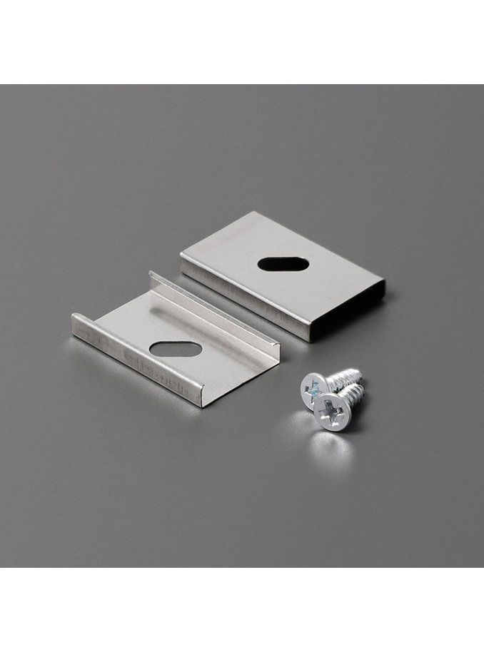 Monteringsclips till LED-profil - Model U - Rostfri - 20 st