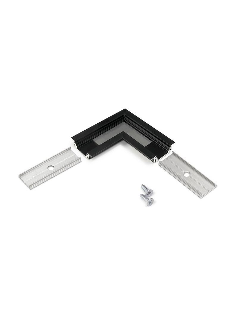 Vinkel till LED-profil GROOVE10 - 90° - Svart