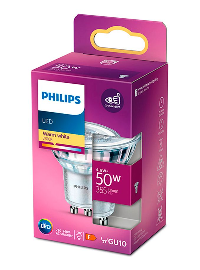 GU10 - Philips LED-spot 4,6 W - 355 lm