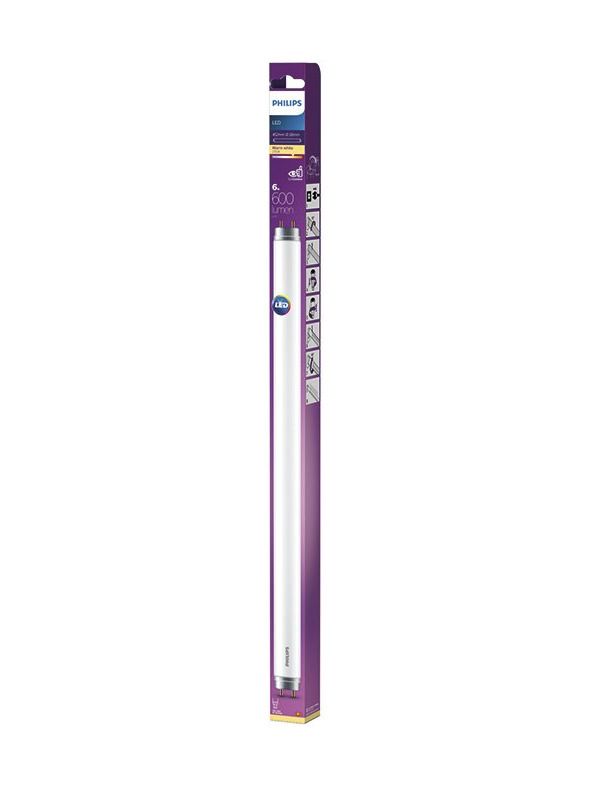 G13 - T8 - Philips LED-rör - 6W - 45cm - 600lm - 2700K