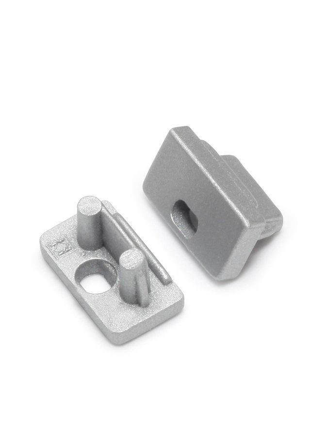 Endstycken till SLIM8 - Silver m. hål - 20 st