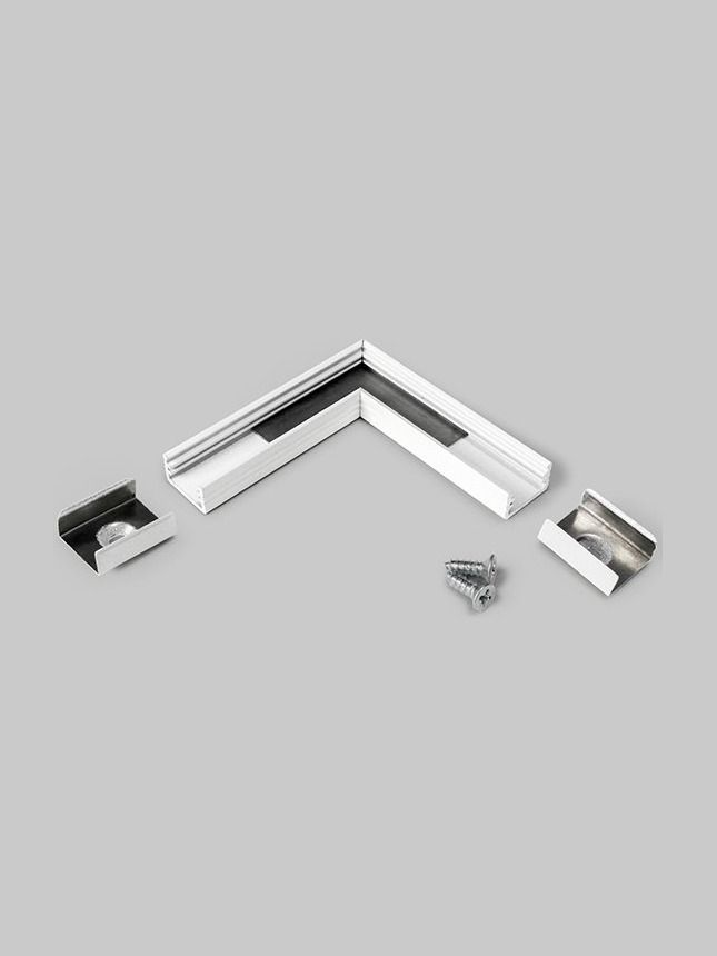 Vinkel till LED-profil SLIM8 - 90° - Vit