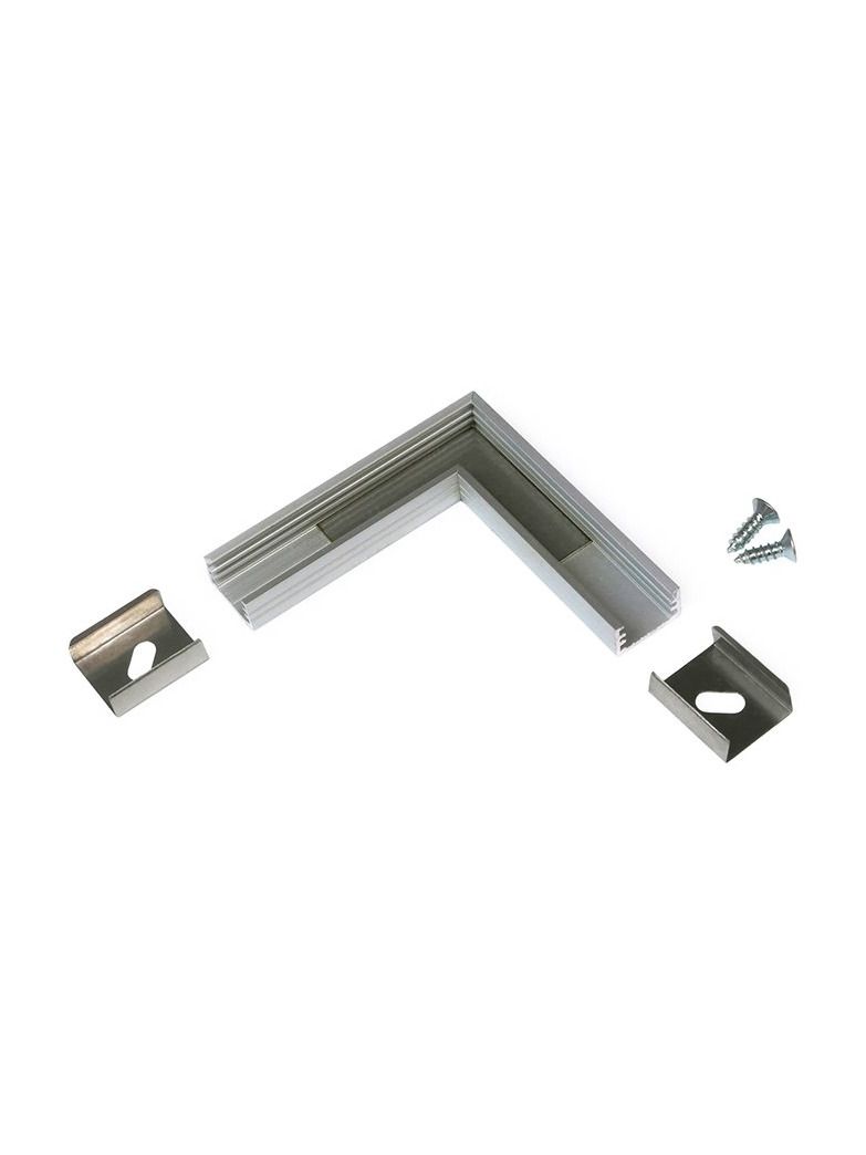 Vinkel till LED-profil SLIM8 - 90° - Anodiserad