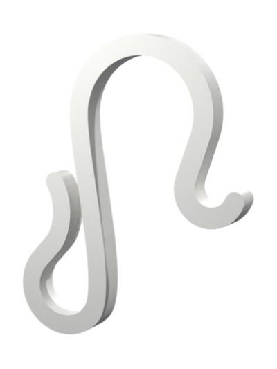 Ljusslinga-clips – Takrännekrok för julbelysning och ljusslingor - 15mm - Vit - 20 st.