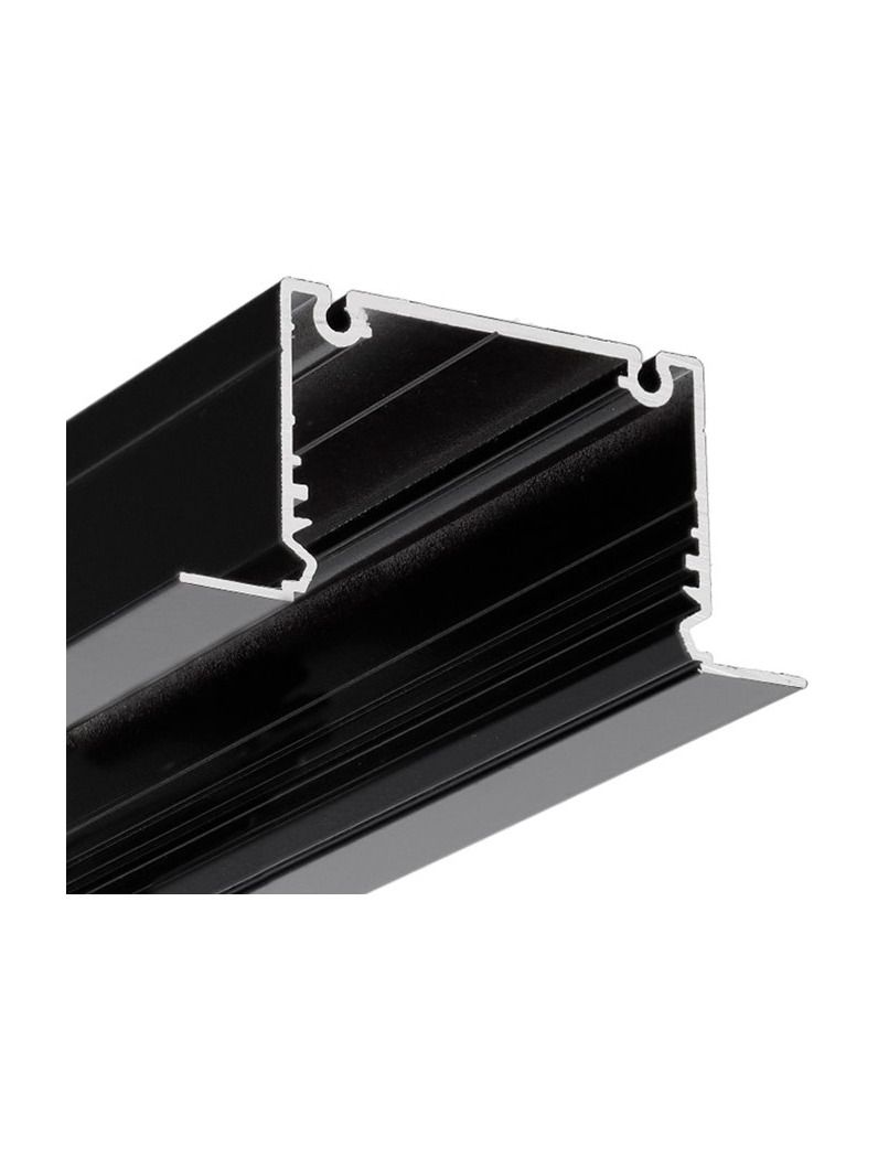 LED-profil PHIL RECESSED - 1m - Svart