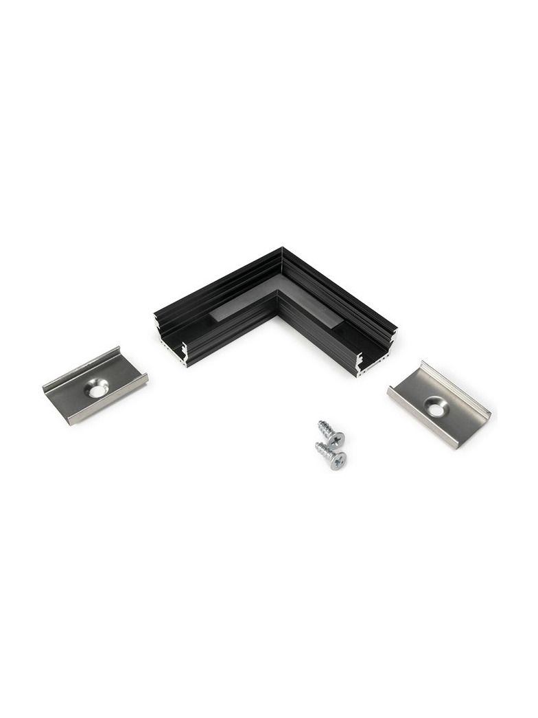 Vinkel till LED-profil UNI12 - 90° - Svart