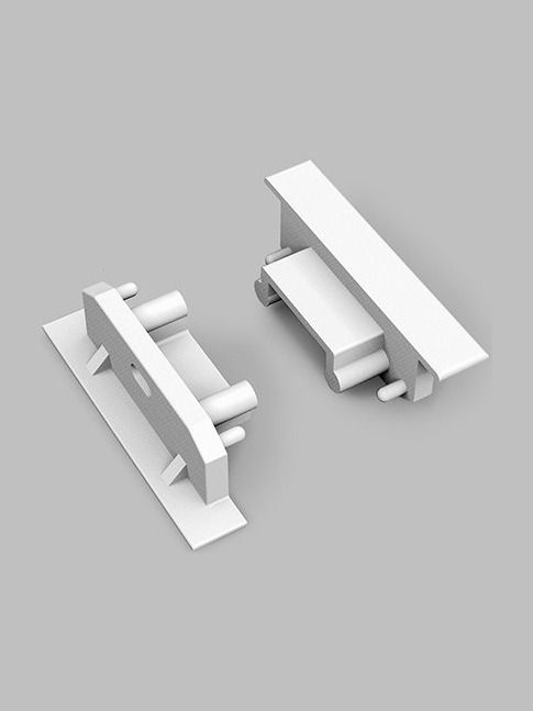 Ändlock till GROOVE14 Gen2 SQ - Vit m. hål - 20 st