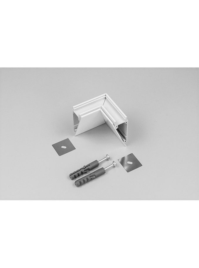 Vinkel till LED-profil WALLE12 - 90° - Vit