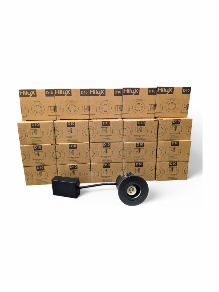 20 x HiluX D10 Inomhusspot - Svart