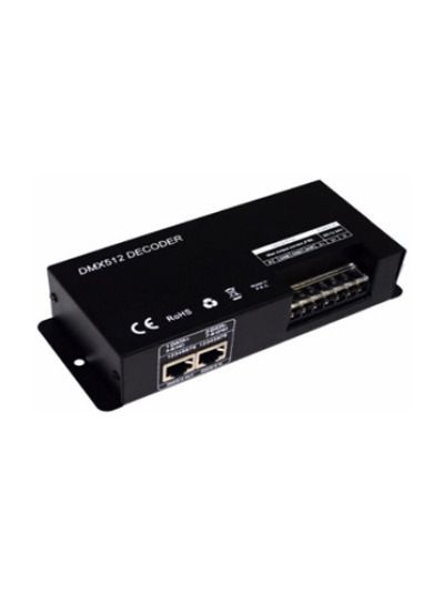 DMX 512 RGB+W-controller - 12V/24V - upp till 768W - 12V-24V-ingång