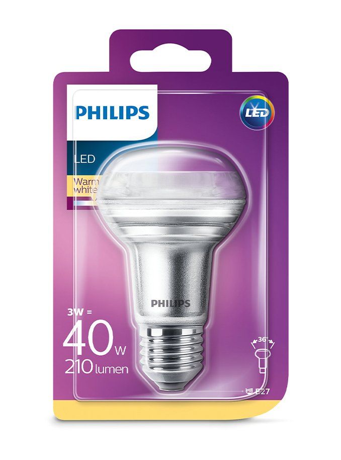 E27 - Philips LED reflektorlampa - 3 W