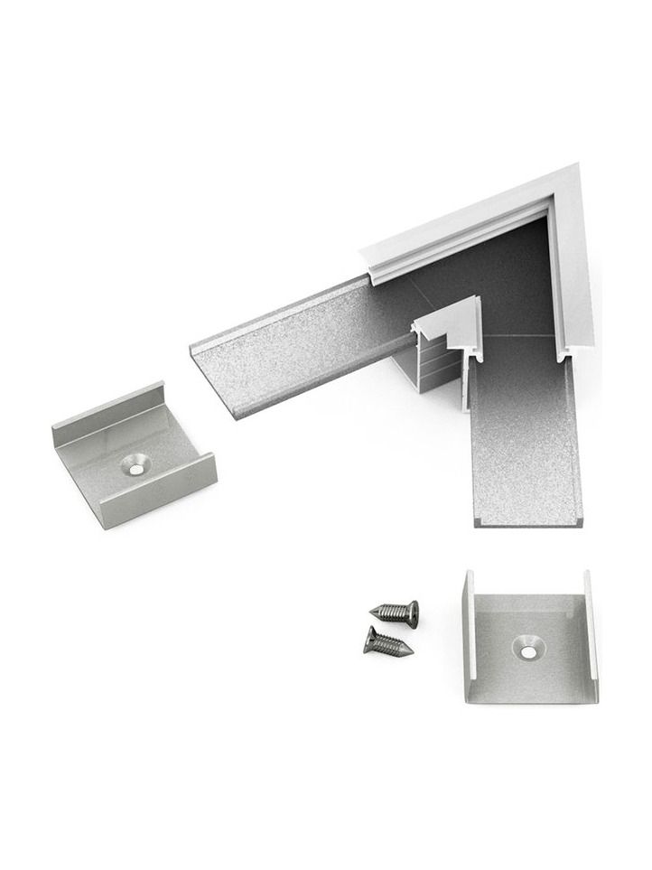 Vinkel till LED-profil LINEA-IN20 - 60° - Anodiserad