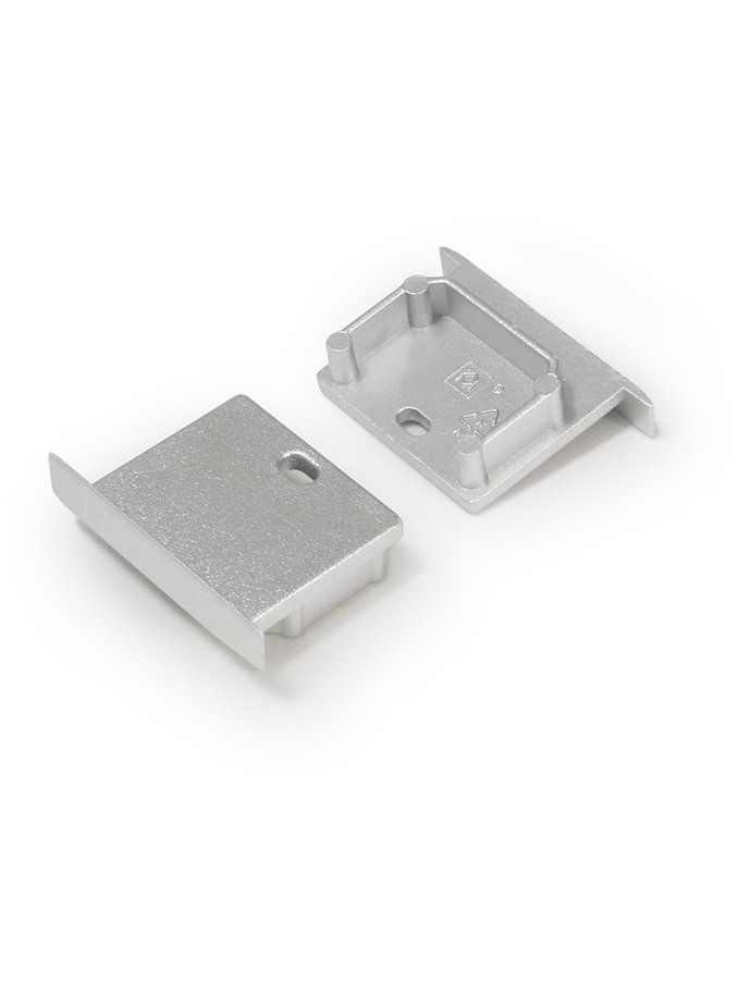 Ändlock till LINEA-IN20 - Silver med hål - 20 st