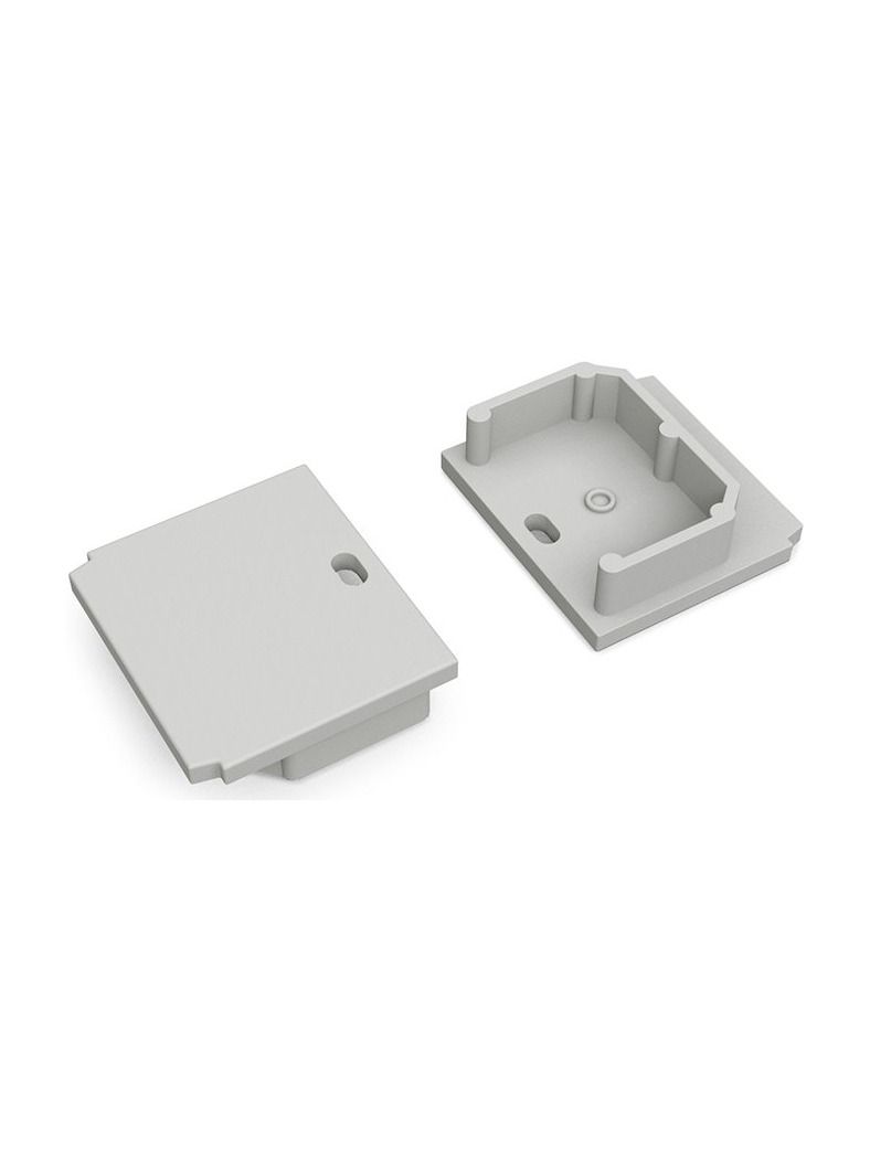 Ändlock till LINEA-IN20 TRIMLESS - Grå med hål - 20 st