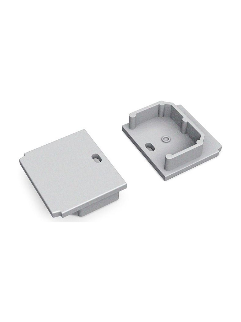 Ändlock till LINEA-IN20 TRIMLESS - Silver med hål - 20 st