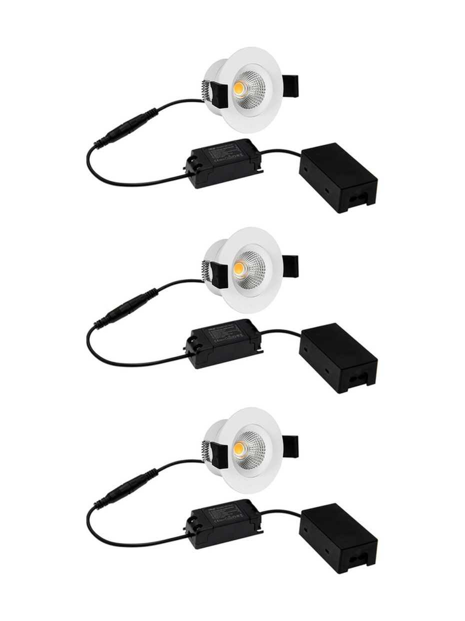 HiluX D3 Tilt360 3-pack - Full Spectrum LED inbyggnadsspot - Ra97 - 3000K - Vit