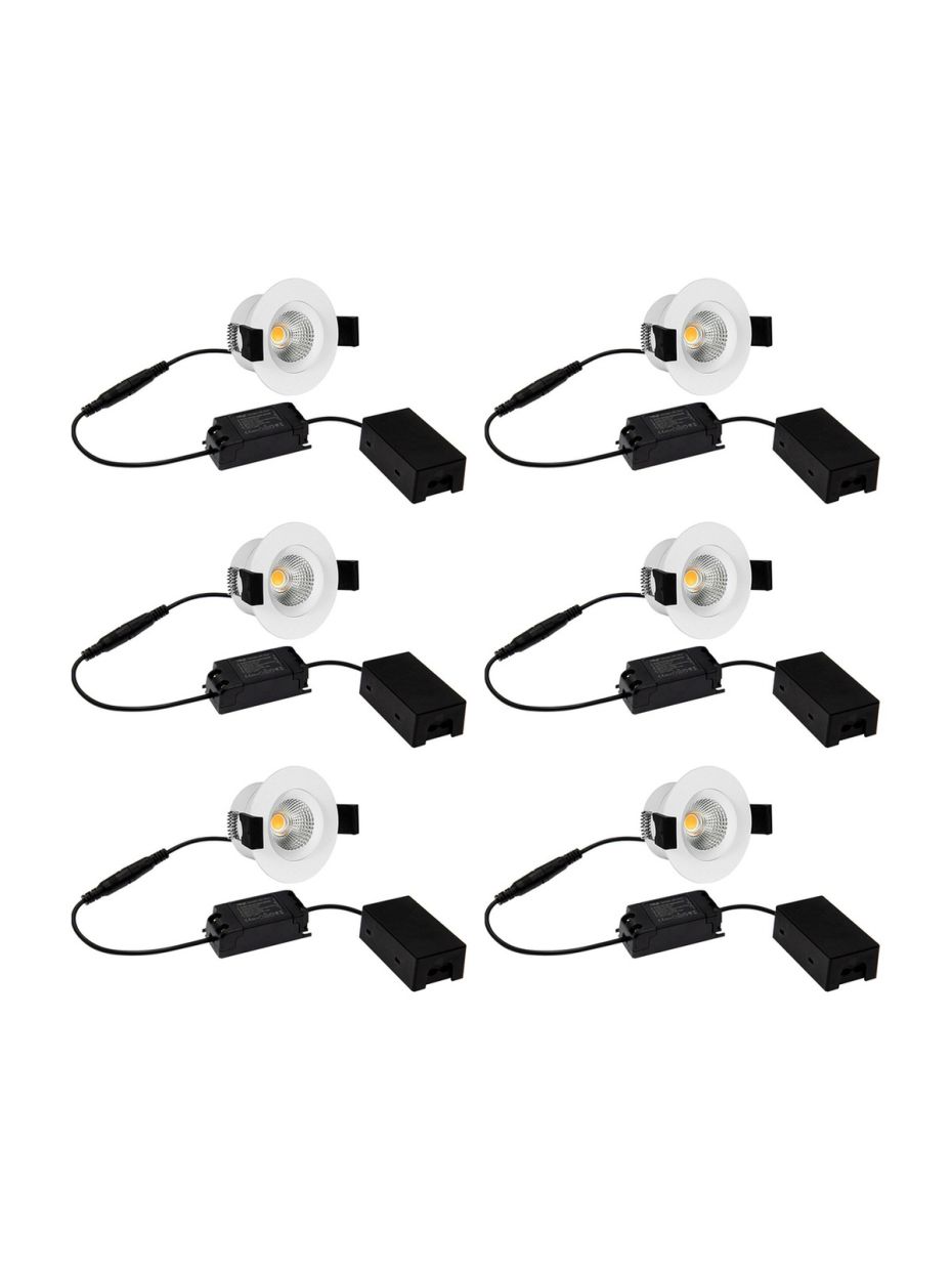 HiluX D3 Tilt360 6-pack - Full Spectrum LED-inbyggnadsspot - Ra97 - 3000K - Vit