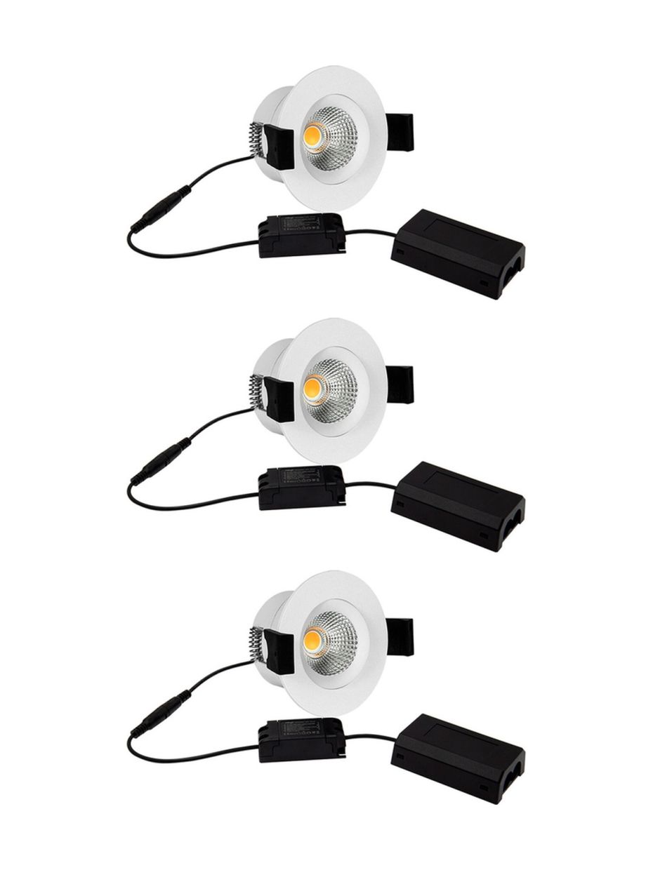 HiluX D8 Tilt360 3-pack - Full Spectrum LED inbyggnadsspot - Ra97 - 3000K - Vit